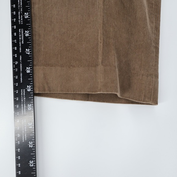 Lauren Ralph Lauren Men Corduroy Pants Brown Pleated Size 38x30 Flaw - Picture 6 of 7